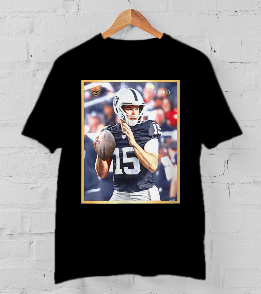 Fernando Mendoza 15 Las Vegas Raiders CFP Draft 2026 T-Shirt