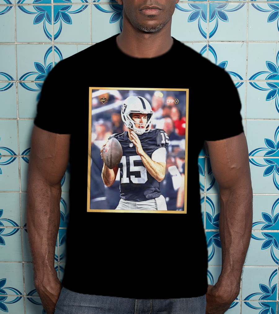 Fernando Mendoza 15 Las Vegas Raiders CFP Draft 2026 T-Shirt