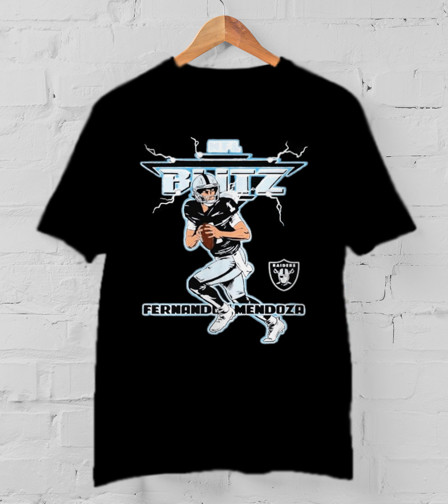 NFL Blitz Fernando Mendoza Las Vegas Raiders Player T-Shirt