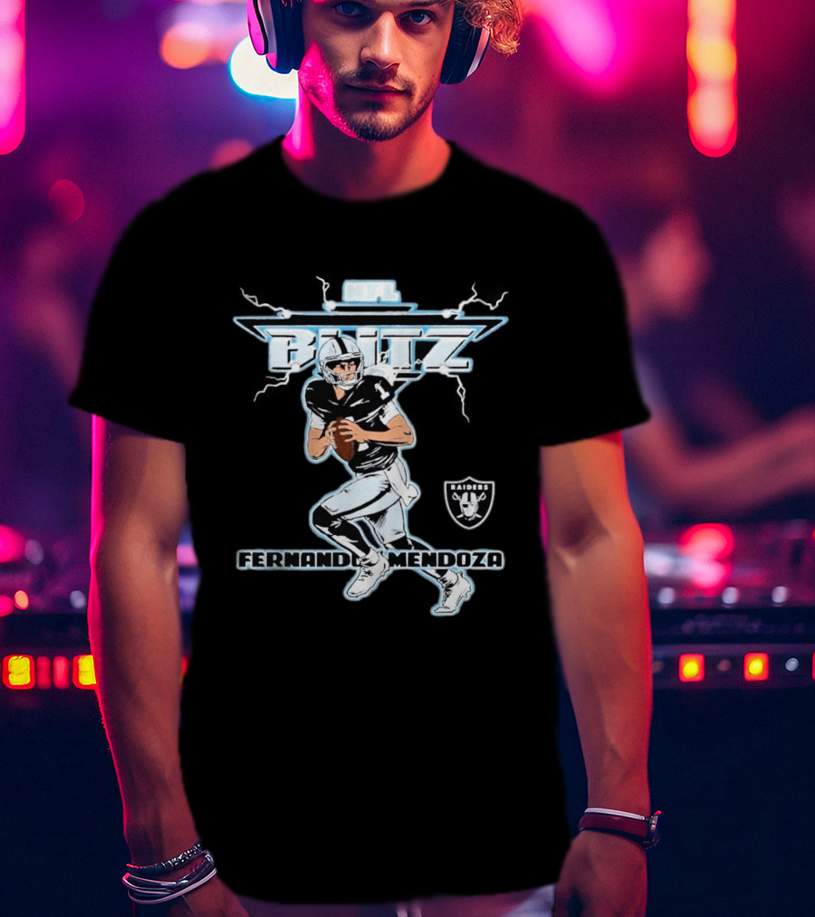 NFL Blitz Fernando Mendoza Las Vegas Raiders Player T-Shirt