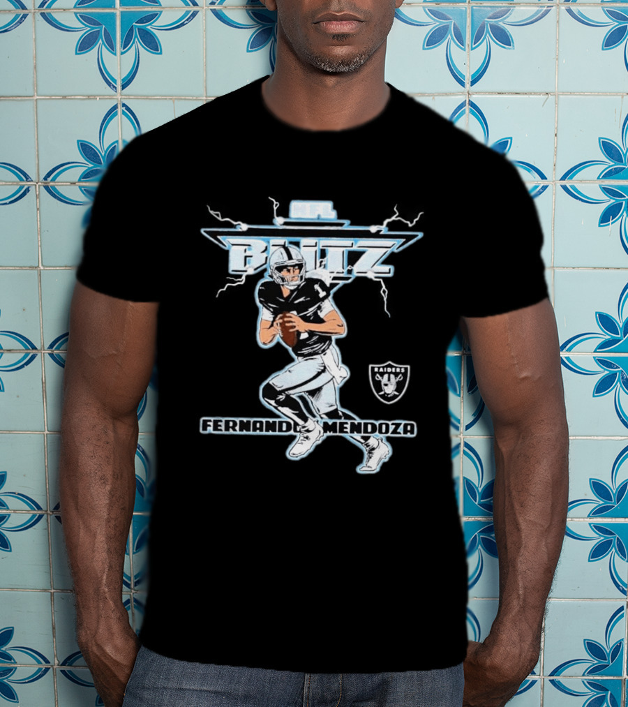 NFL Blitz Fernando Mendoza Las Vegas Raiders Player T-Shirt