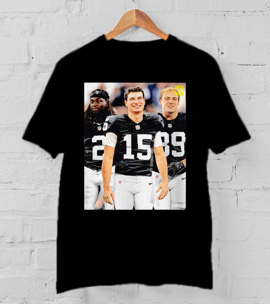 Las Vegas Raiders Kirk Cousins Fernando Mendoza Ashton Jeanty Gridiron T-Shirt