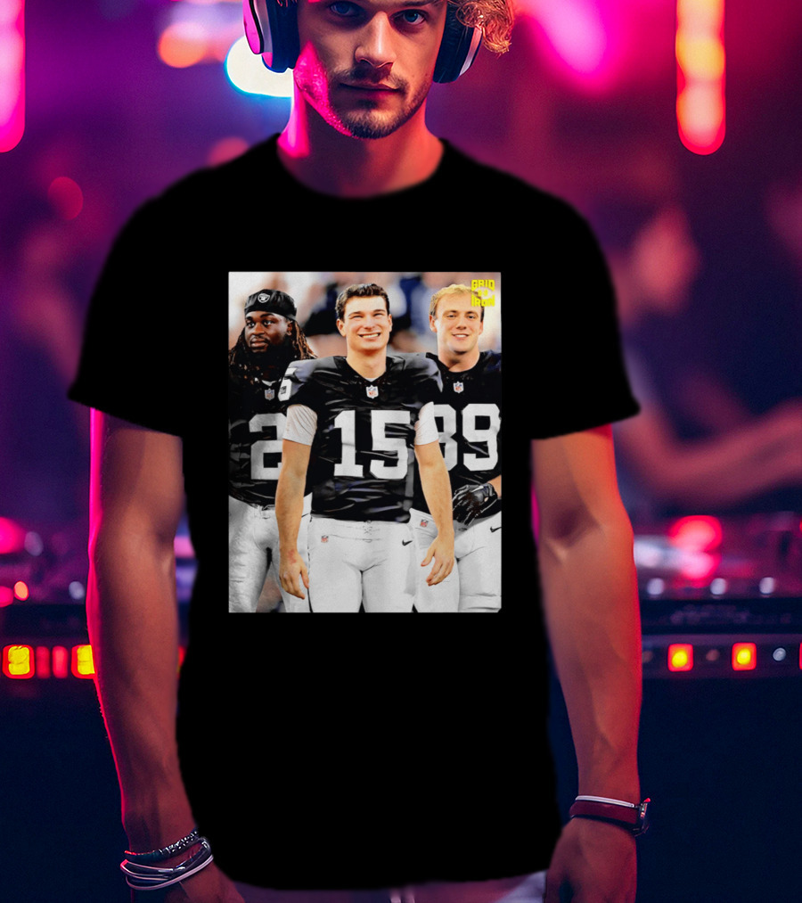 Las Vegas Raiders Kirk Cousins Fernando Mendoza Ashton Jeanty Gridiron T-Shirt