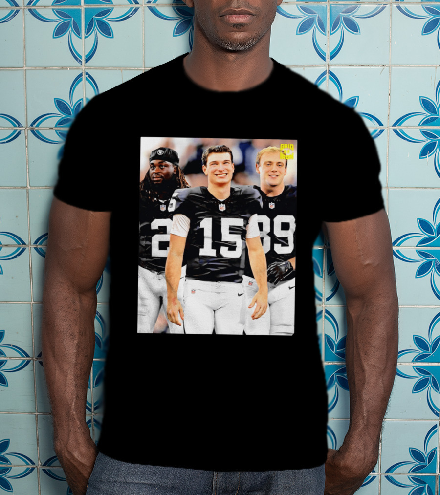 Las Vegas Raiders Kirk Cousins Fernando Mendoza Ashton Jeanty Gridiron T-Shirt
