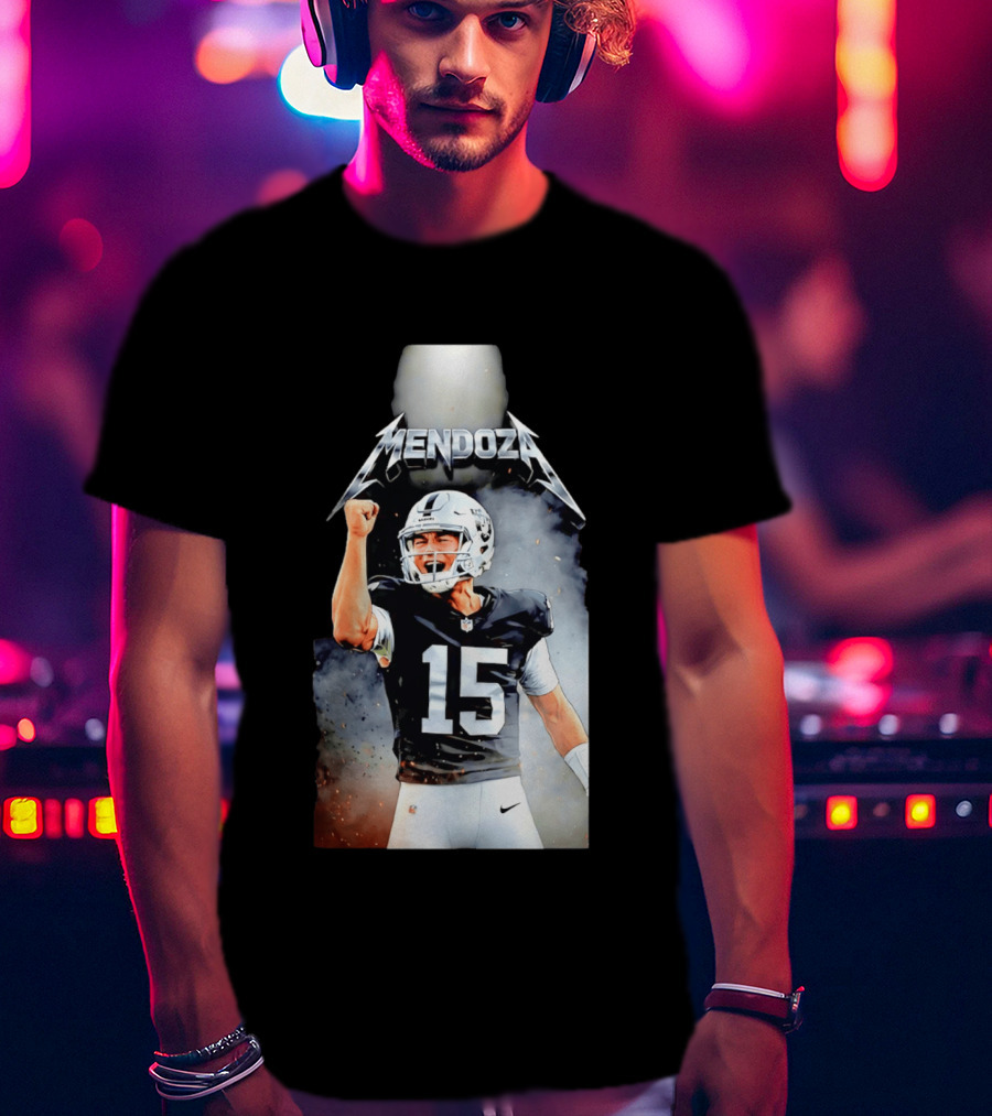 Mendoza 15 Las Vegas Raiders Metal T-Shirt