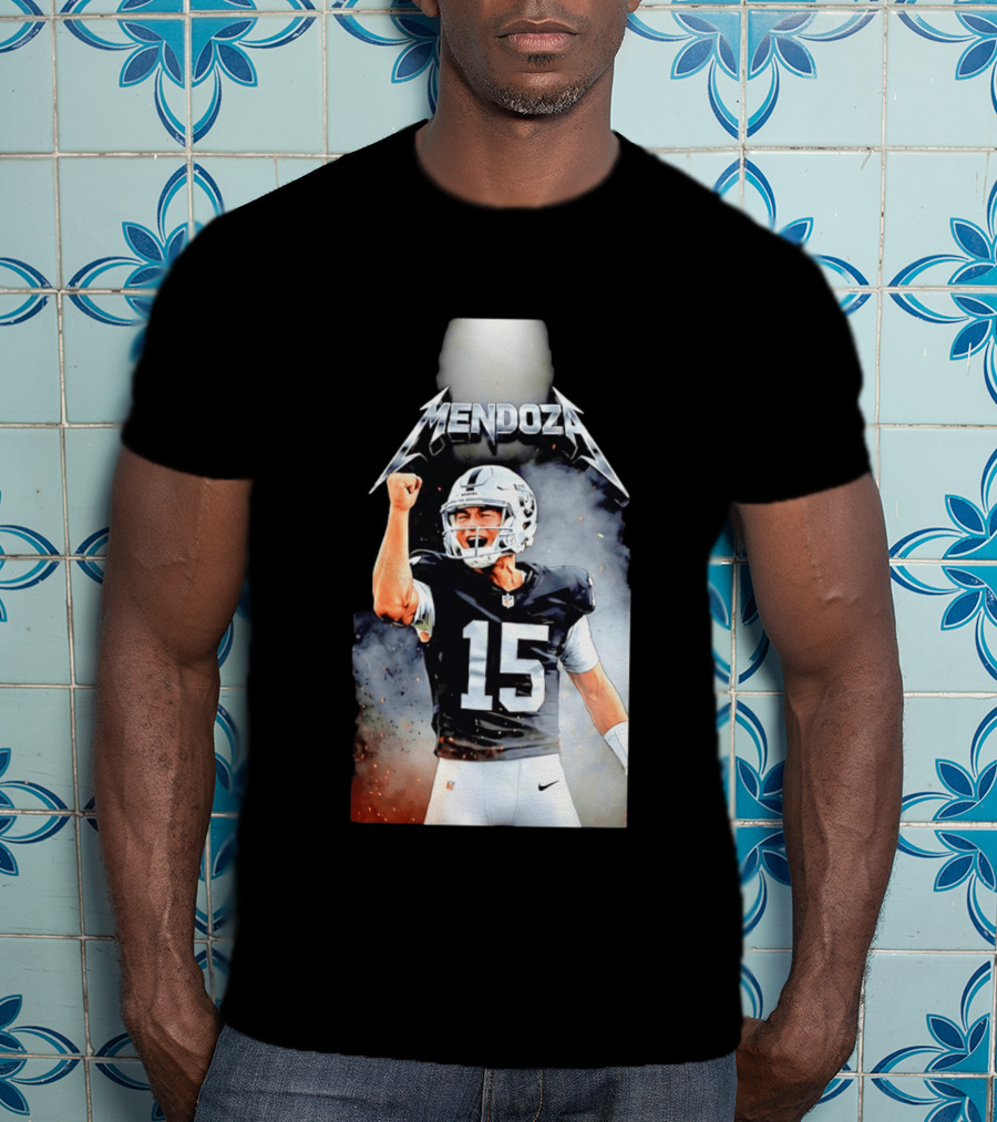 Mendoza 15 Las Vegas Raiders Metal T-Shirt