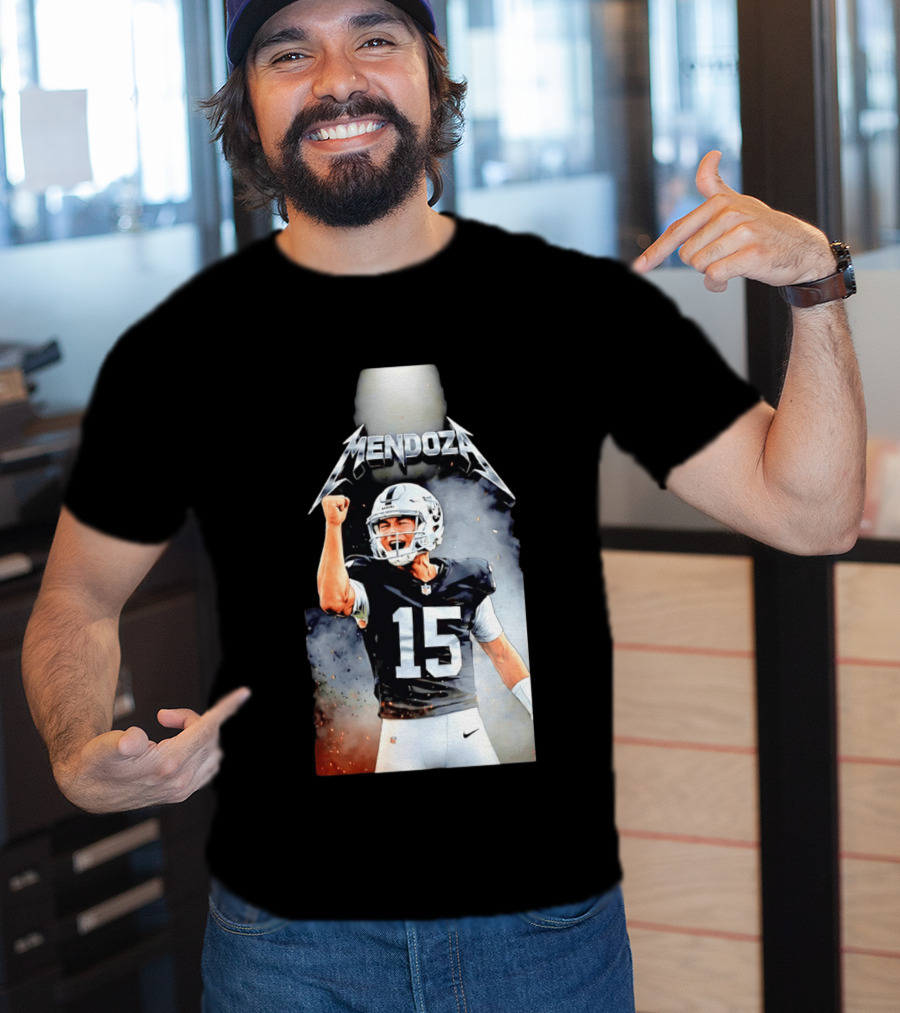 Mendoza 15 Las Vegas Raiders Metal T-Shirt