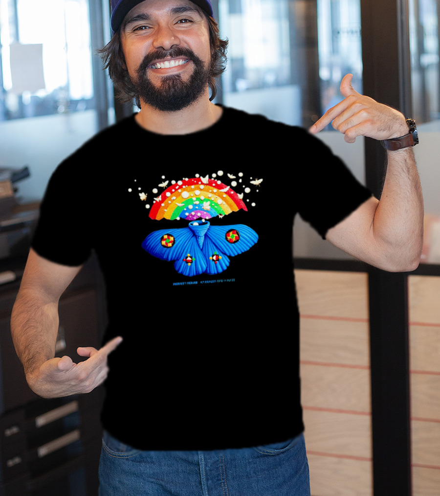 Modest Mouse An Eraser And A Maze Rainbow Moth Colorful Psychedelic T-Shirt