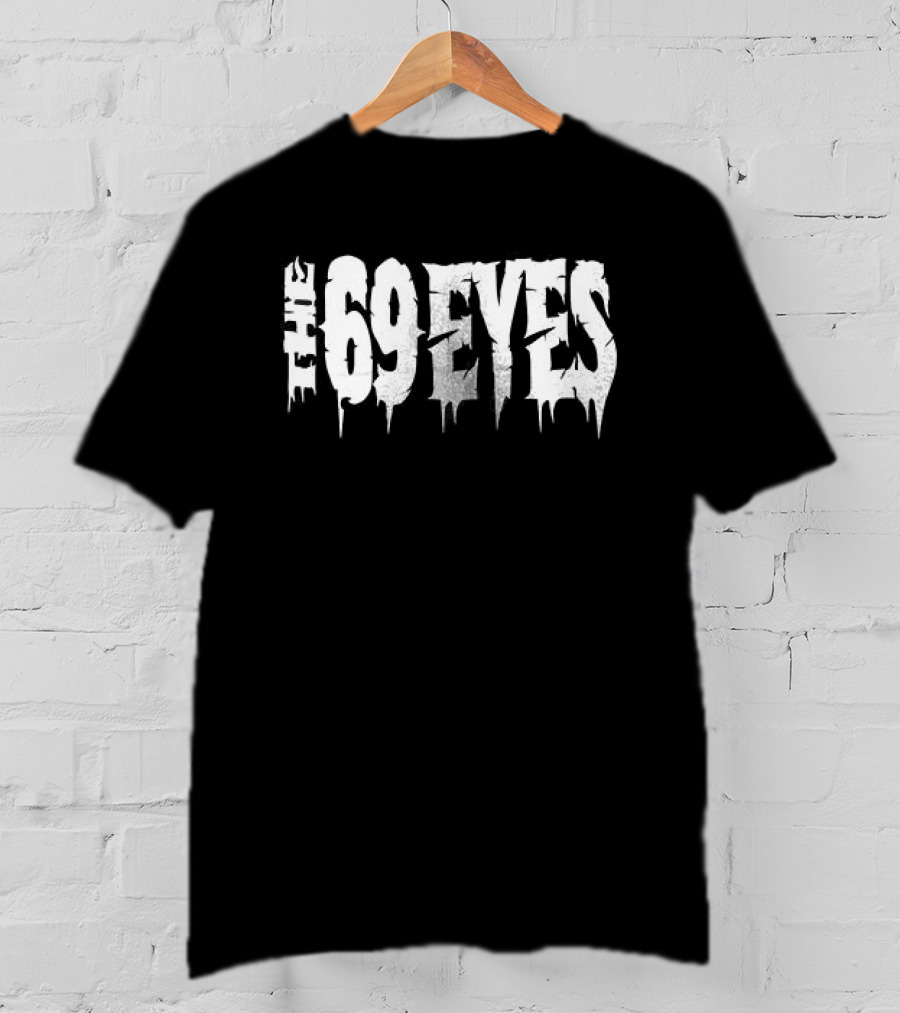 The 69 Eyes Band Gothic Font Dripping Horror T-Shirt