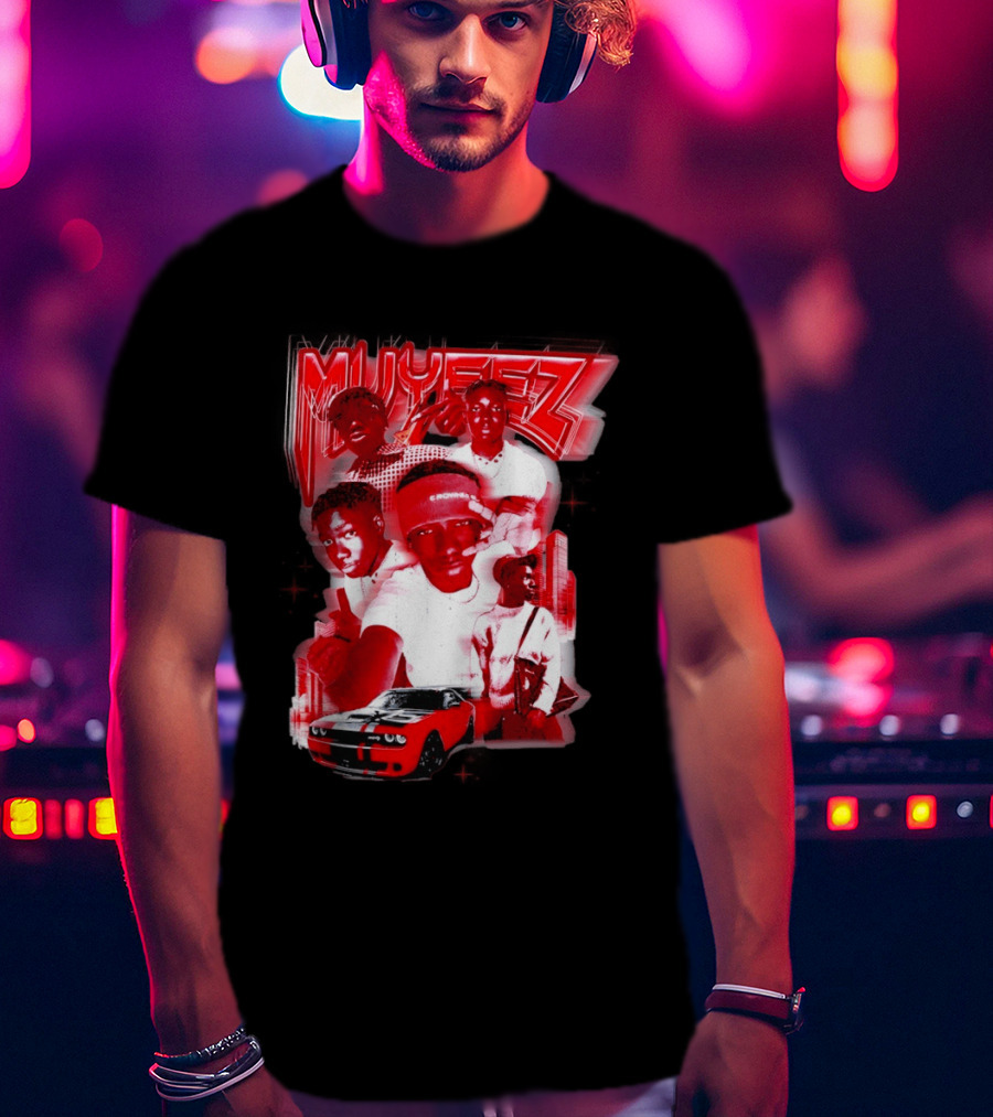 Muyeez Red Dodge Challenger Car Scene T-Shirt