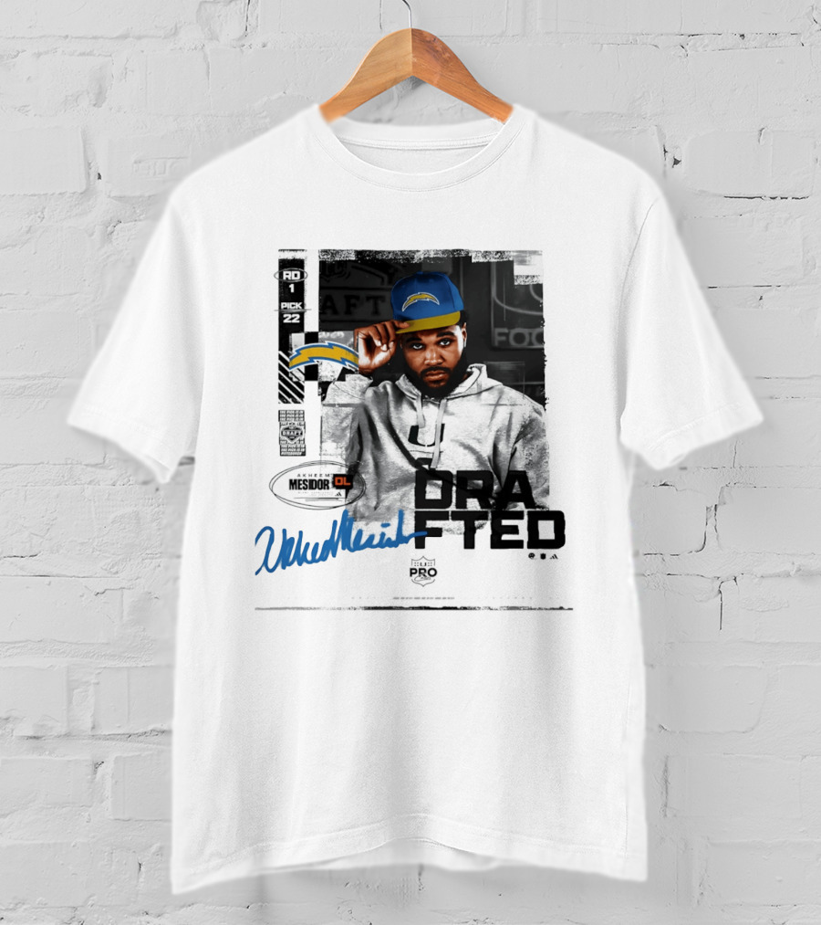 RD 1 Pick 22 Akheem Mesidor Los Angeles Chargers Draft 2026 T-Shirt