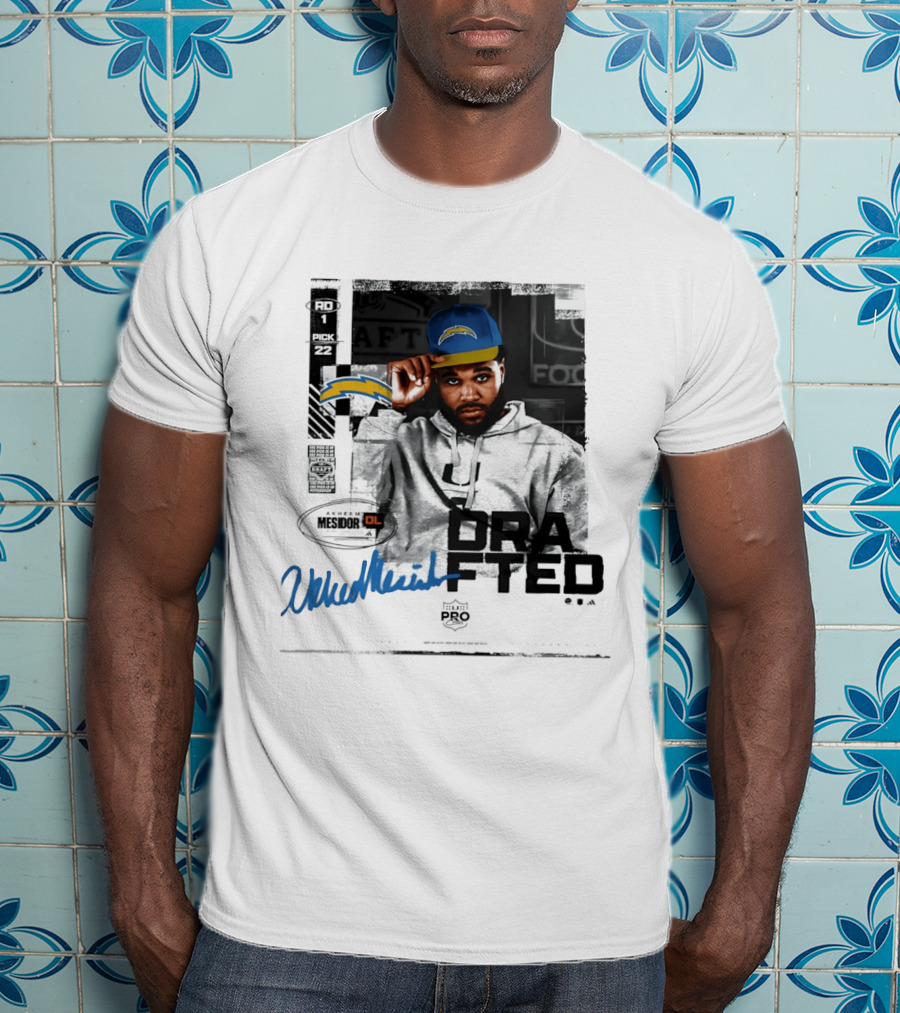 RD 1 Pick 22 Akheem Mesidor Los Angeles Chargers Draft 2026 T-Shirt