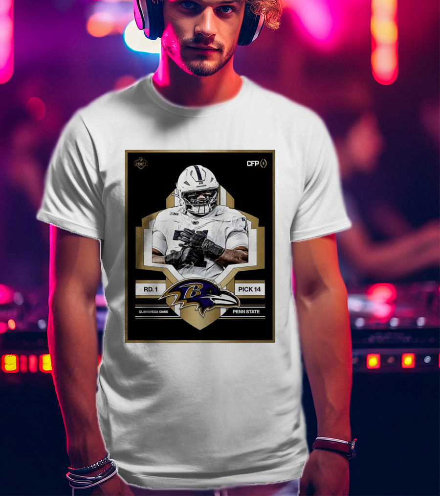 Baltimore Ravens Round 1 Pick 14 Penn State Olaivavega Ioane Draft 2026 T-Shirt