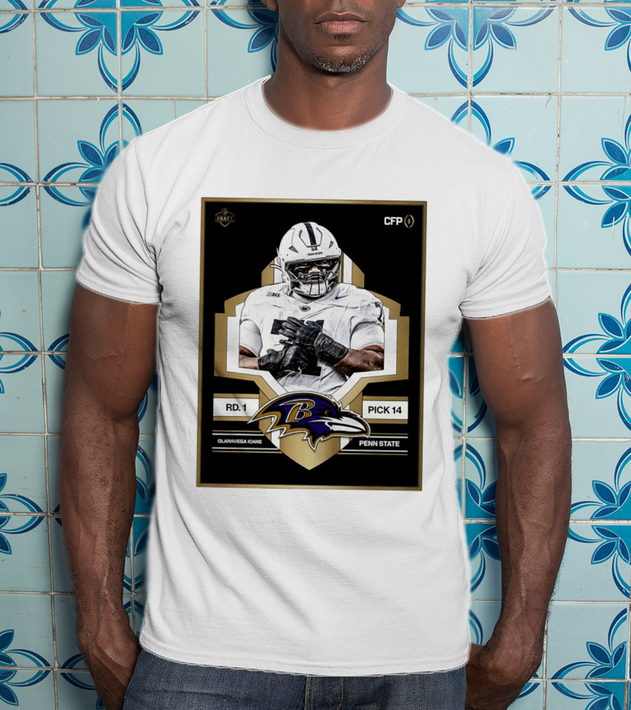Baltimore Ravens Round 1 Pick 14 Penn State Olaivavega Ioane Draft 2026 T-Shirt