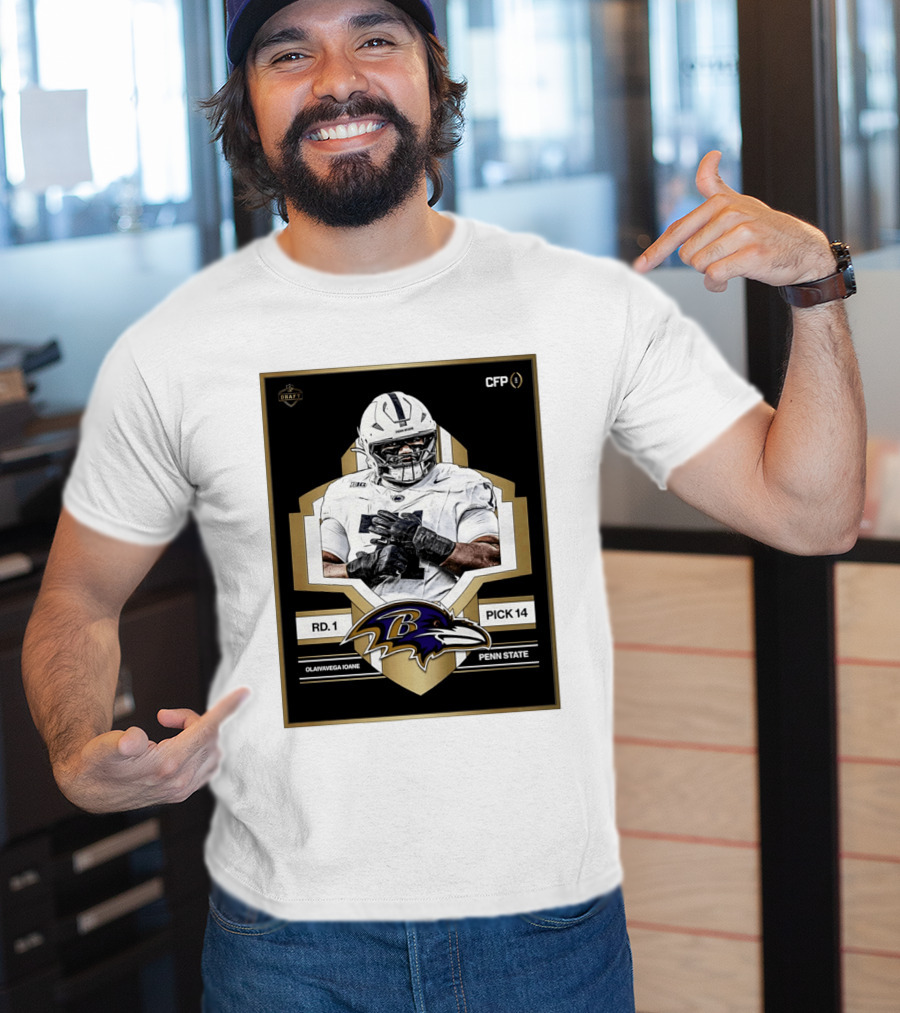 Baltimore Ravens Round 1 Pick 14 Penn State Olaivavega Ioane Draft 2026 T-Shirt