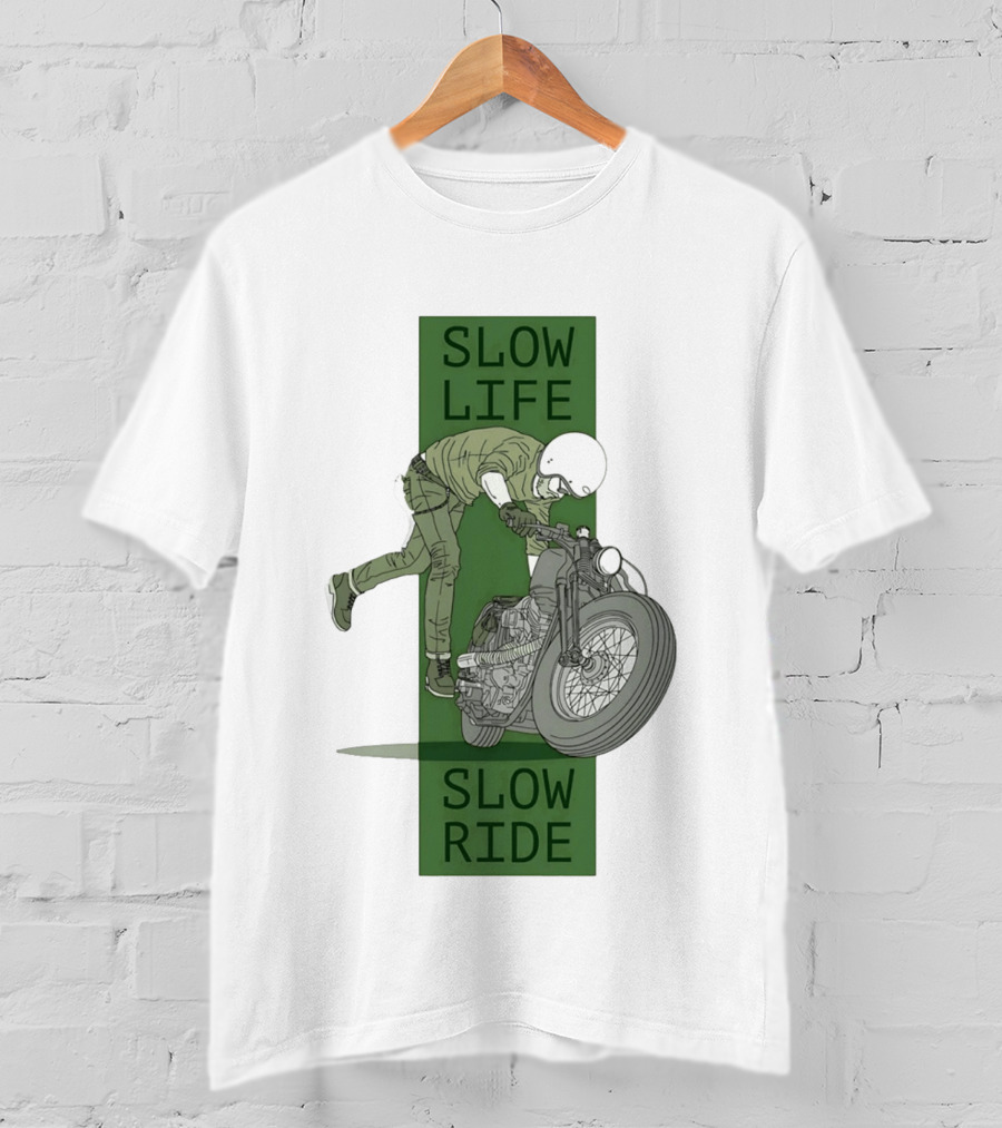 Biker Slow Life Slow Ride Motorcycle Adventure T-Shirt