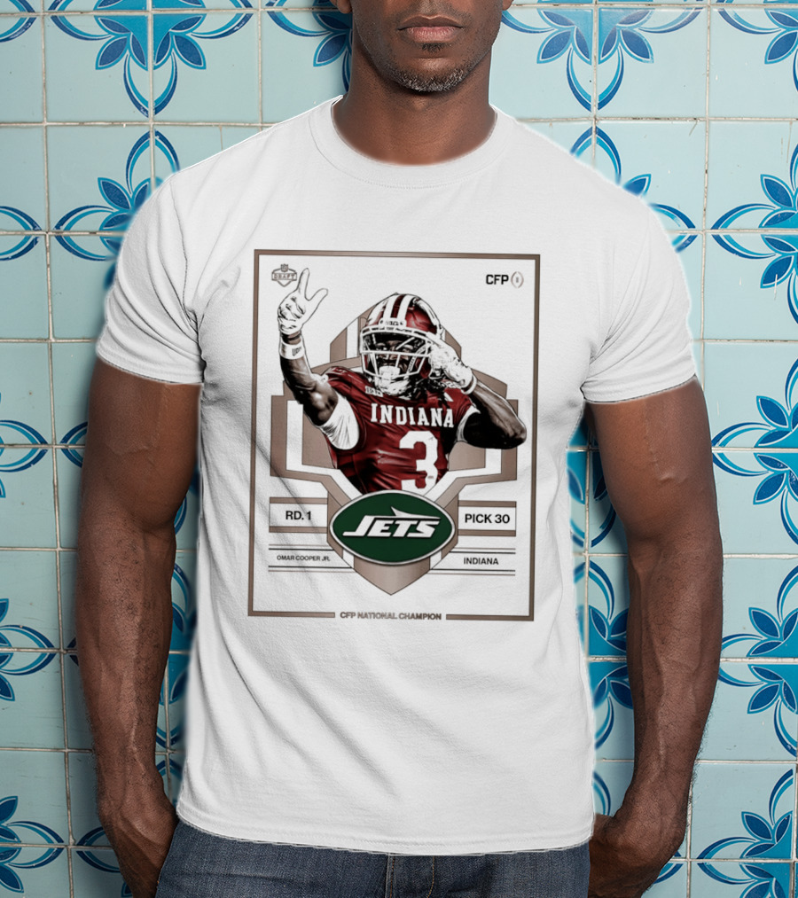 New York Jets First Round Draft Pick Omar Cooper Jr 33 Indiana 2026 T-Shirt