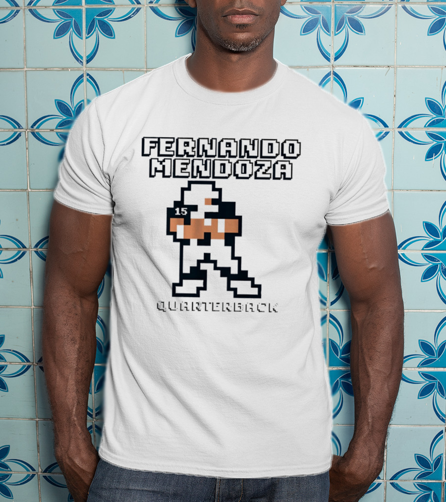 Fernando Mendoza Quarterback Retro Pixel T-Shirt