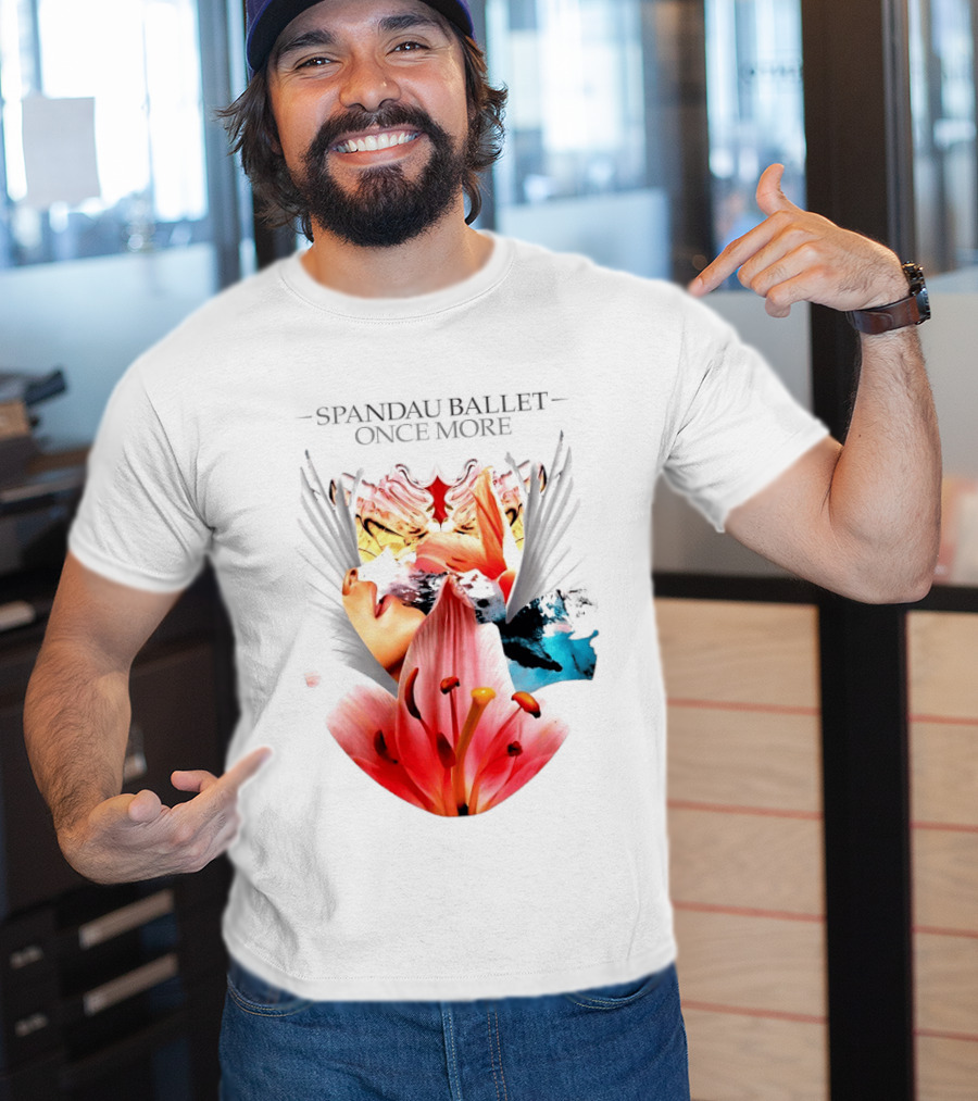 Spandau Ballet Once More Floral Abstract Wings T-Shirt