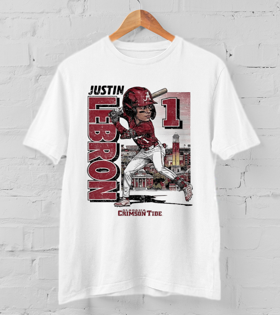 Justin Lebron Alabama Crimson Tide Swing Caricature 1 T-Shirt