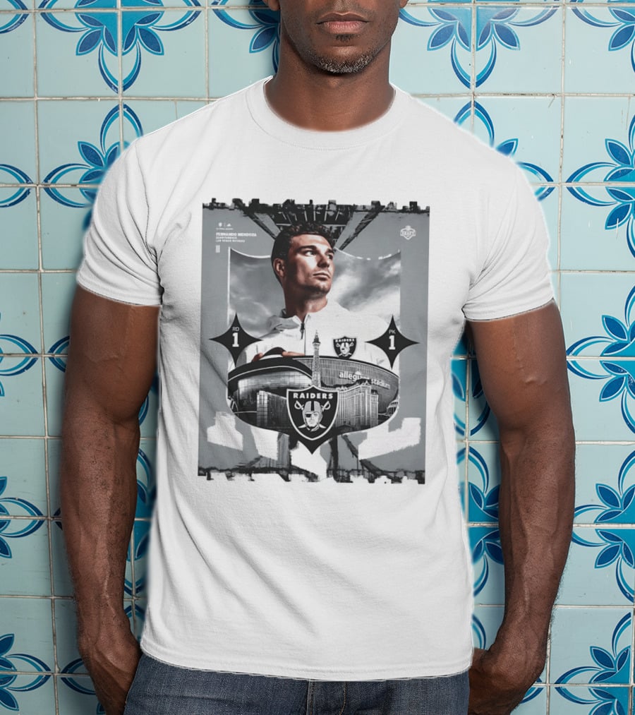 Las Vegas Raiders Quarterback Fernando Mendoza Allegiant Stadium 2026 T-Shirt