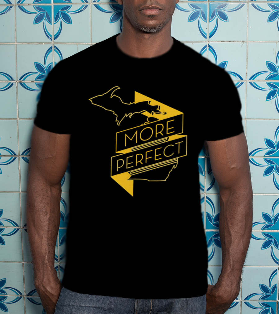 Perfect Michigan Map Icon Design With More Perfect T-Shirt