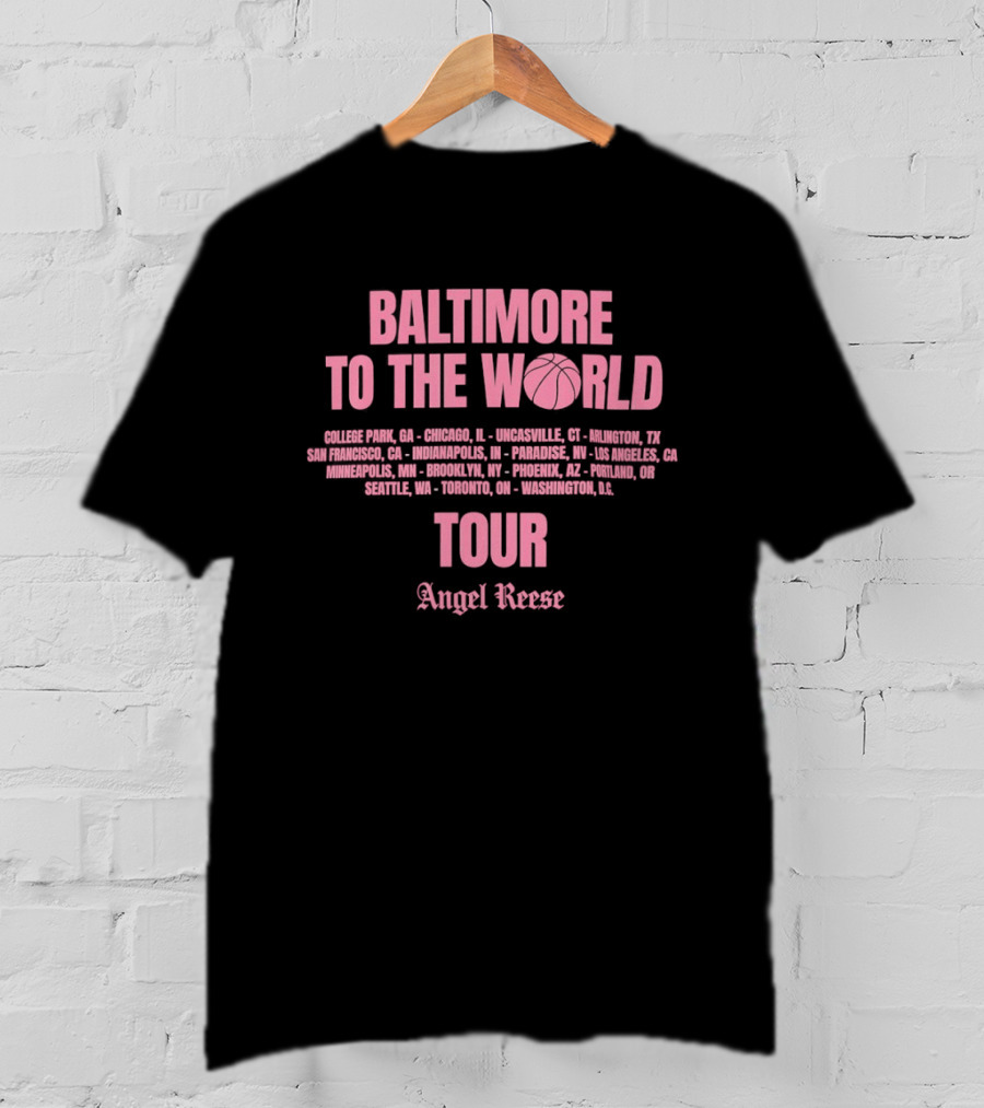 Baltimore To The World Tour Angel Reese Chicago Sky T-Shirt