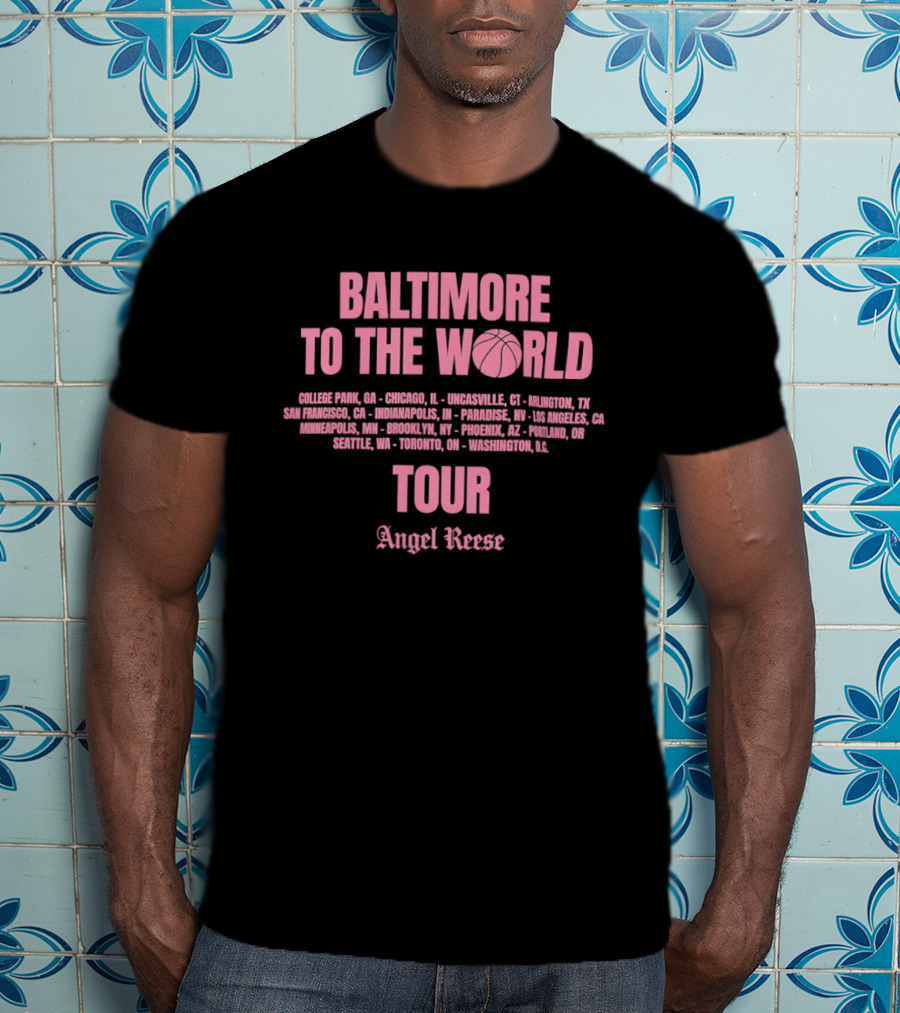 Baltimore To The World Tour Angel Reese Chicago Sky T-Shirt