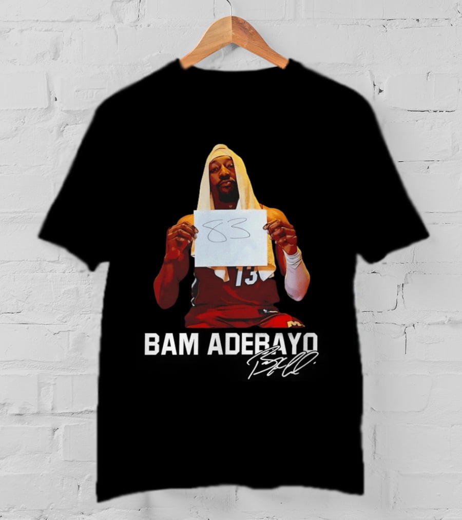 Bam Adebayo 13 Miami Basketball Legend 83 Milestone T-Shirt