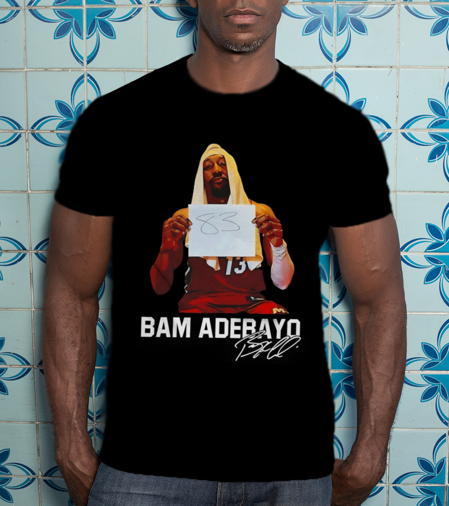 Bam Adebayo 13 Miami Basketball Legend 83 Milestone T-Shirt