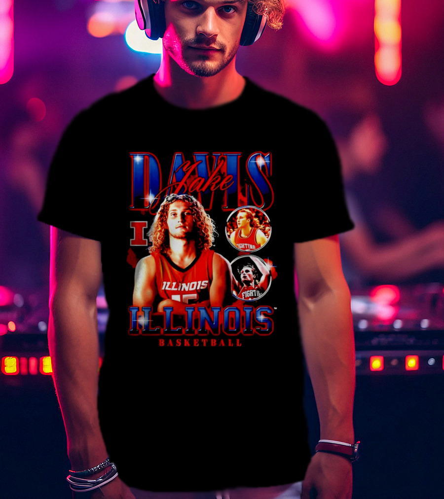 Illinois Basketball Jake Davis Fighting Illini T-Shirt