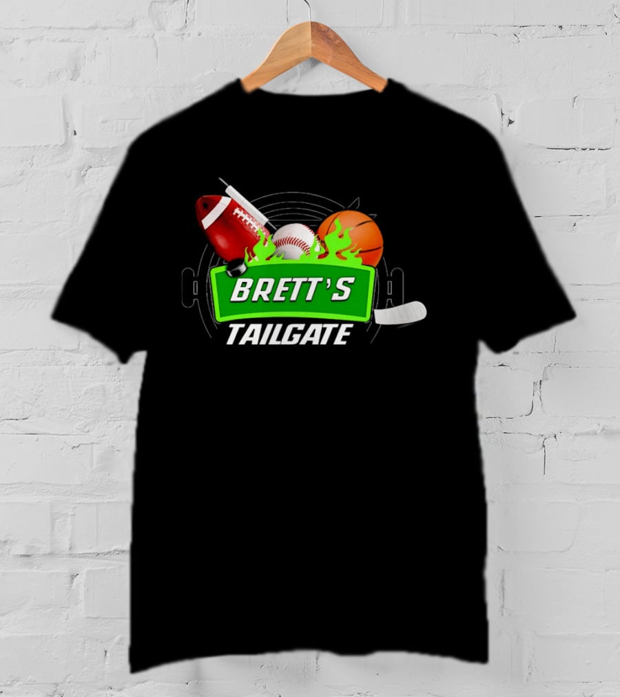 Brett's Tailgate Football Baseball Basketball Hockey Sports T-Shirt