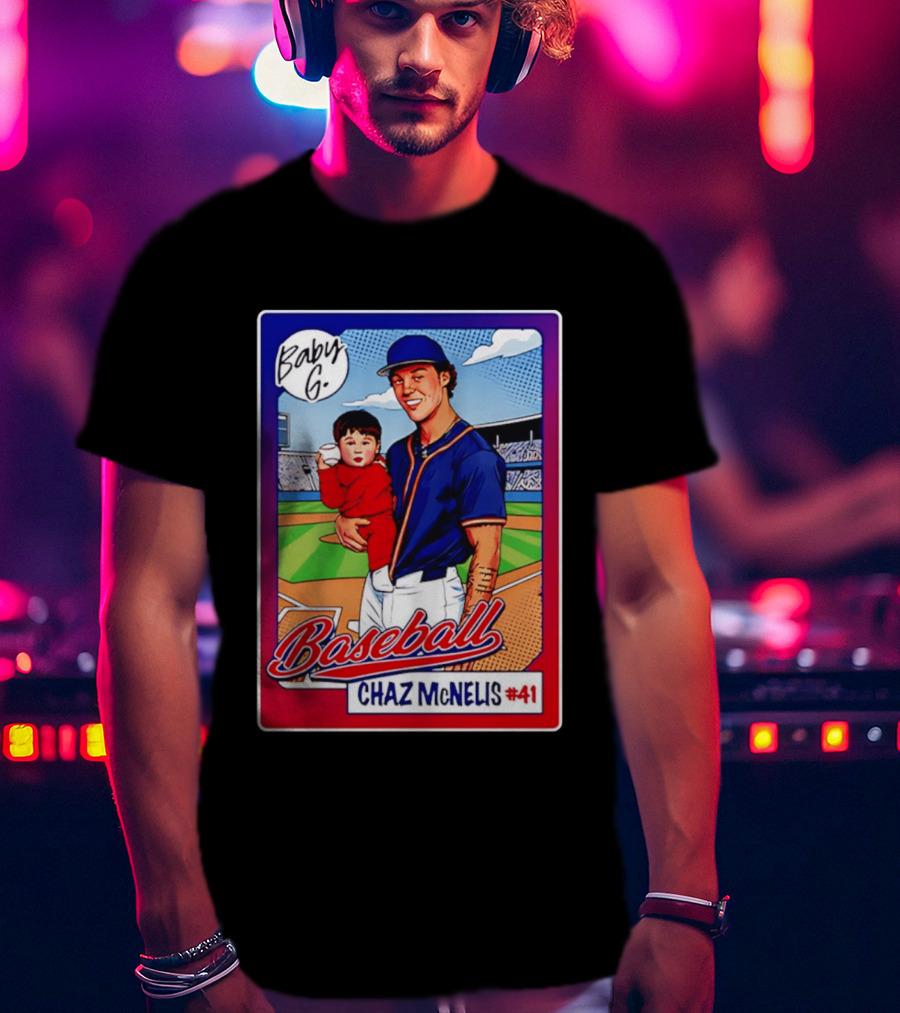 Baby G Chaz McNelis #41 Arizona Baseball NCAA Caricature T-Shirt