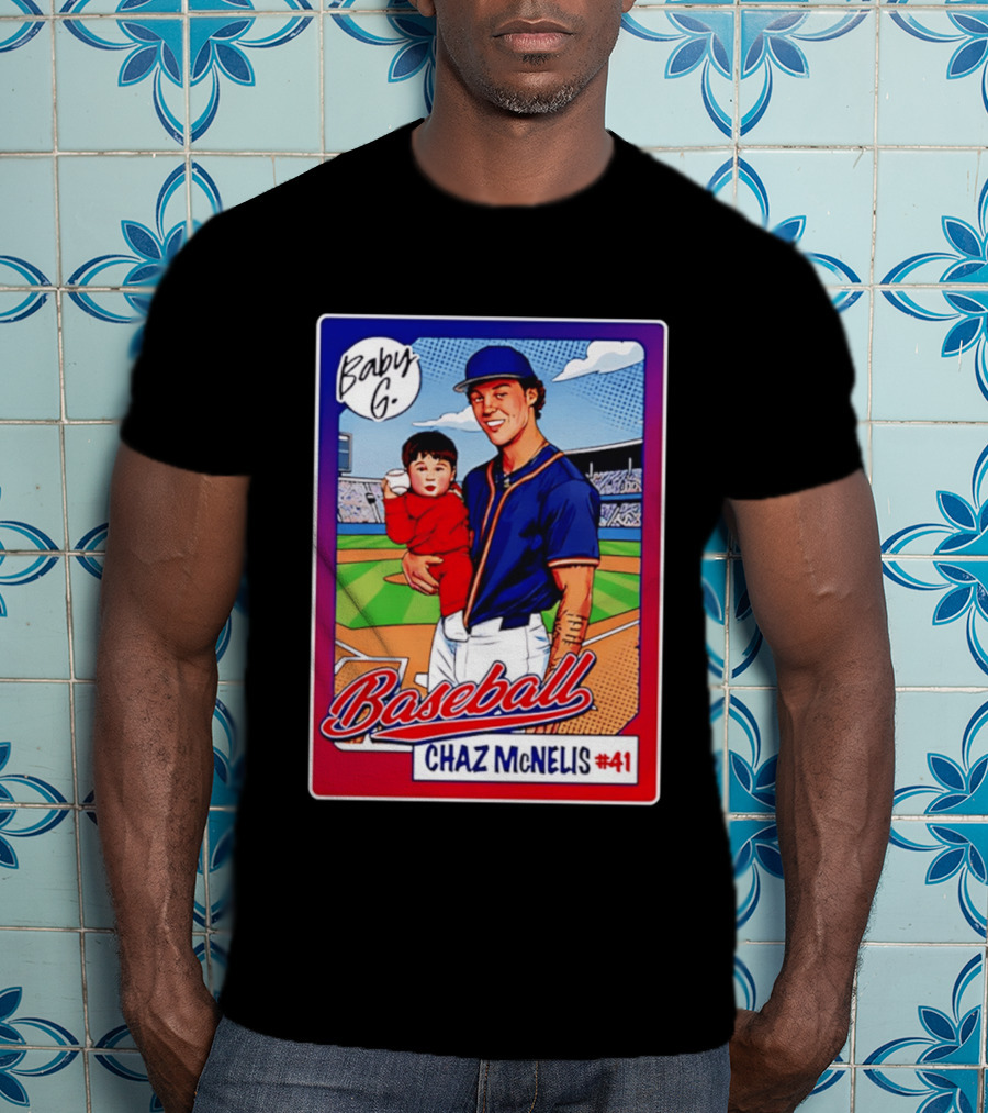 Baby G Chaz McNelis #41 Arizona Baseball NCAA Caricature T-Shirt