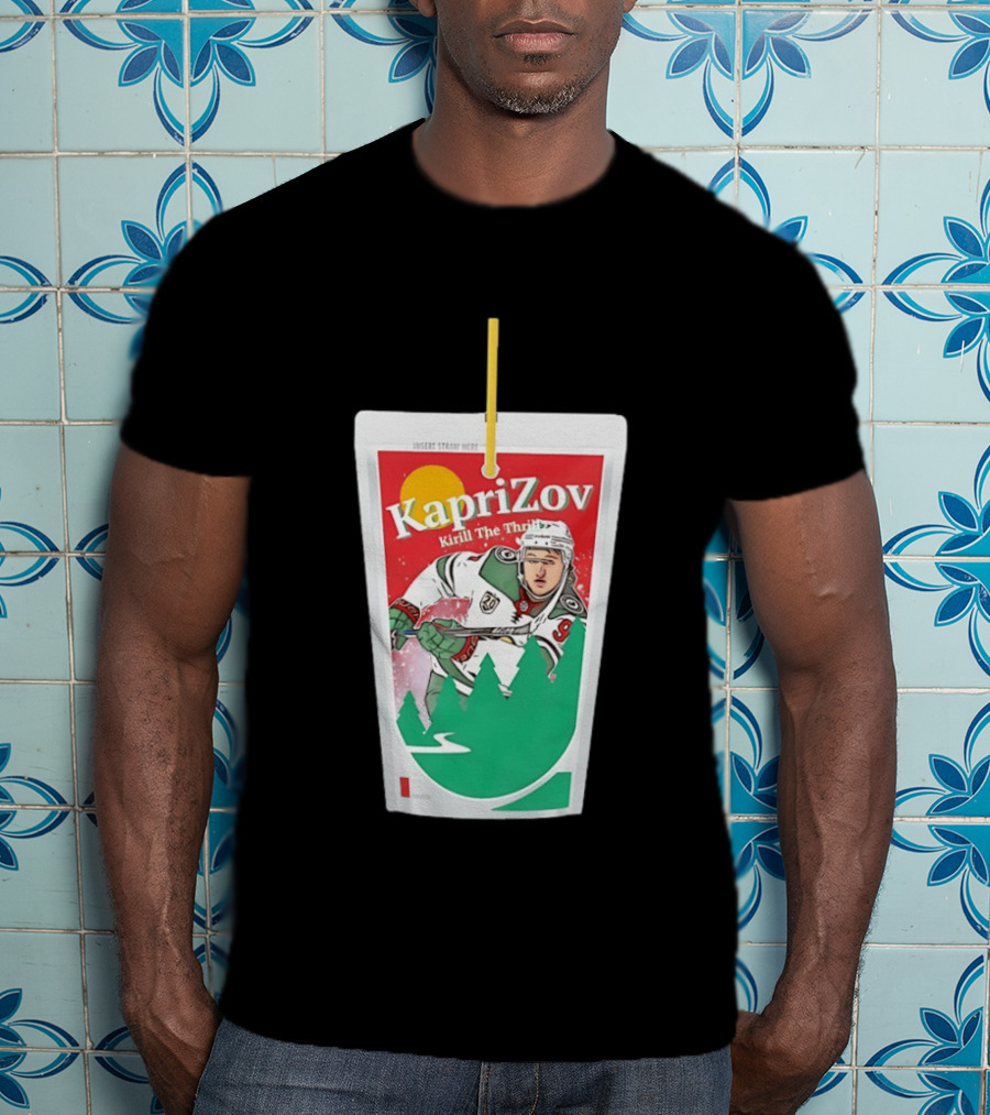 Kaprizov Kirill The Thrill Minnesota Wild Juice Box Hockey T-Shirt