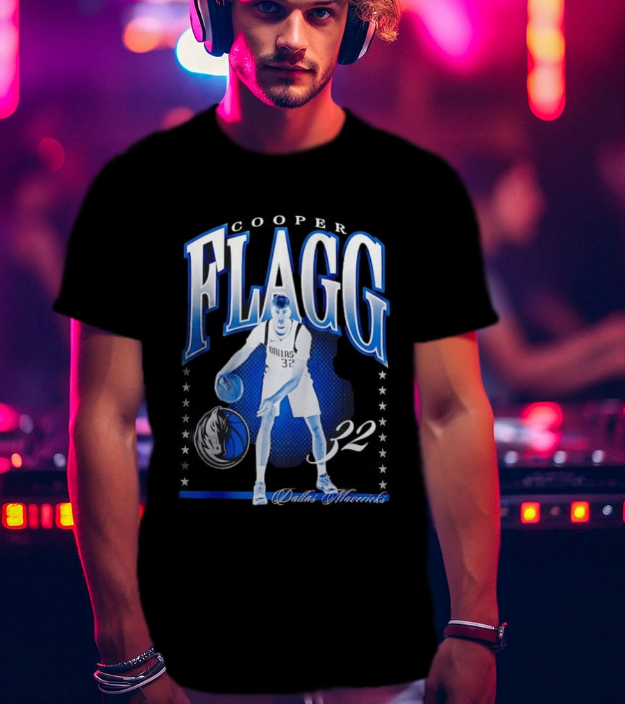 Cooper Flagg Dallas Mavericks 32 Basketball Player Hype T-Shirt