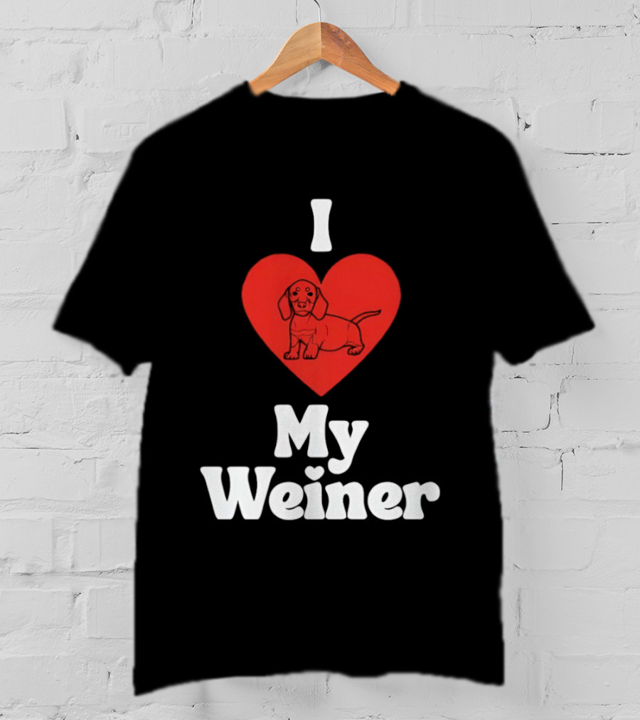 I Heart My Weiner Dachshund Love T-Shirt
