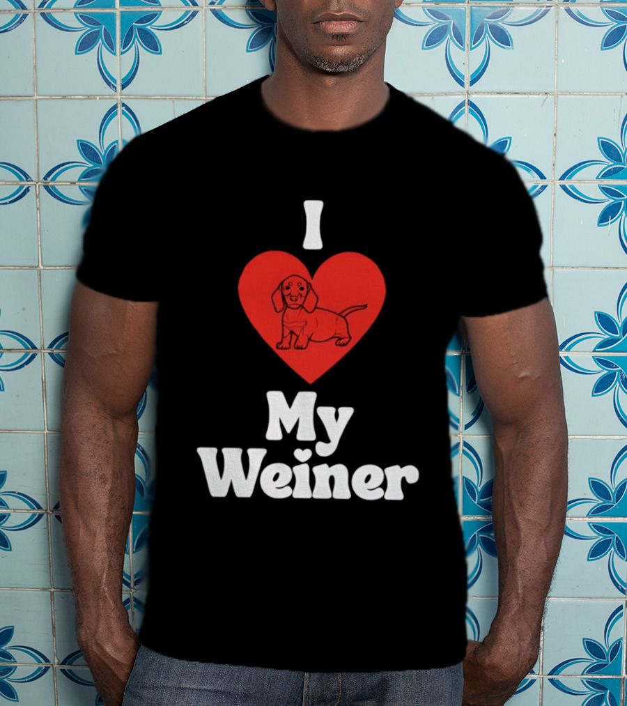 I Heart My Weiner Dachshund Love T-Shirt