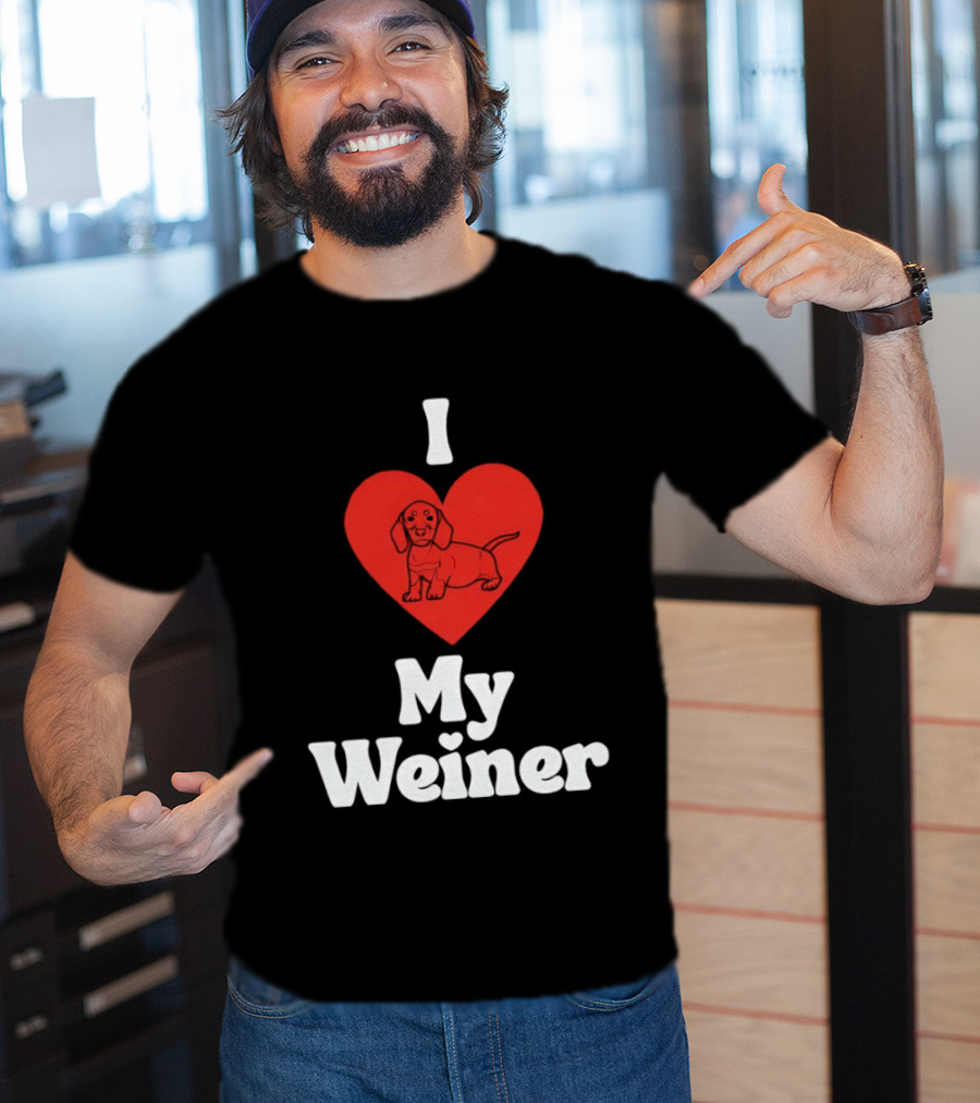 I Heart My Weiner Dachshund Love T-Shirt