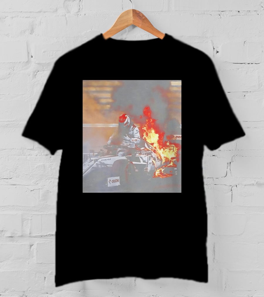 Kimi Raikkonen F1 Fire Escape Orlen Racing Moment T-Shirt