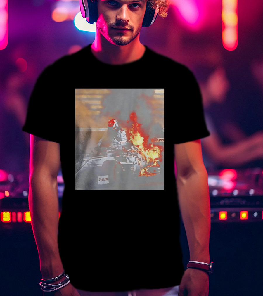 Kimi Raikkonen F1 Fire Escape Orlen Racing Moment T-Shirt