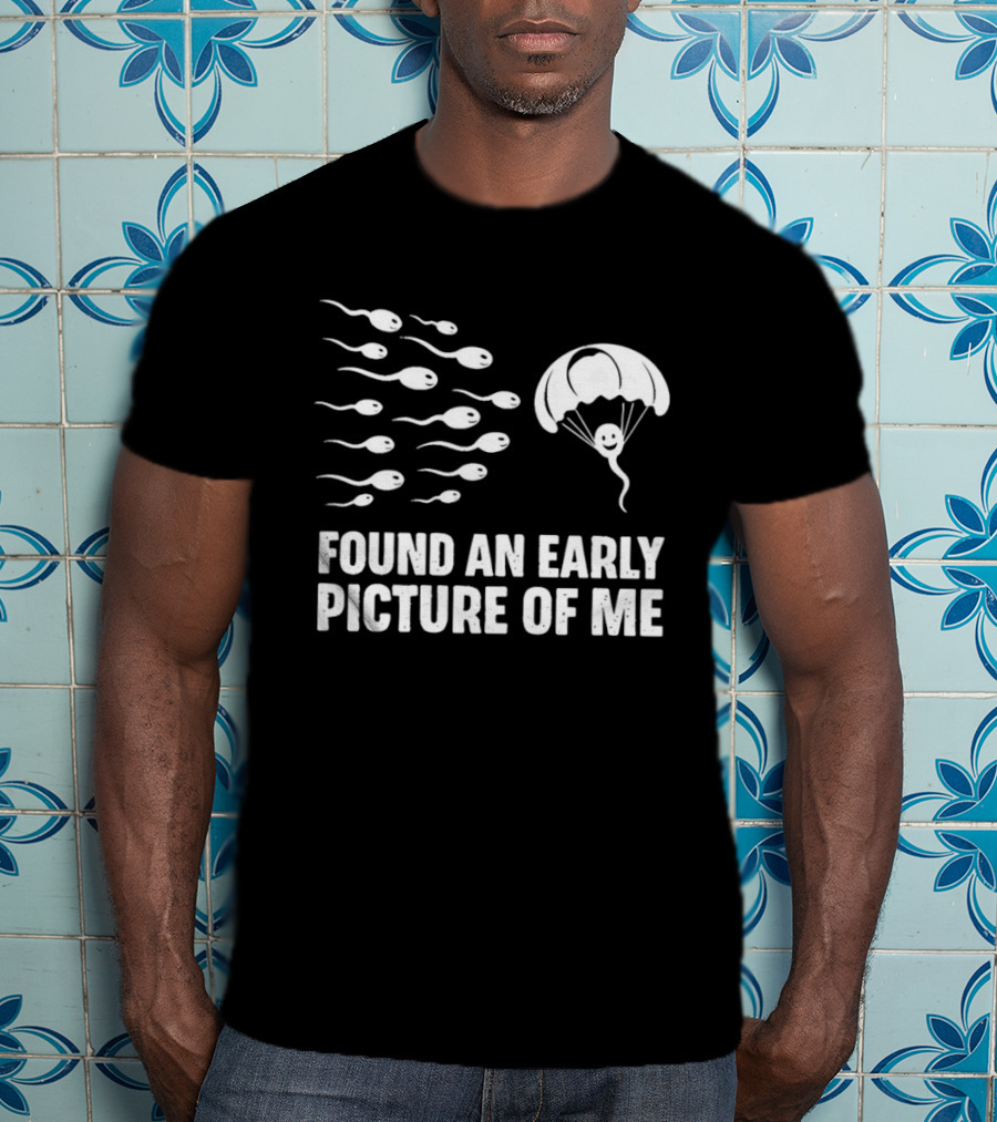 Sperm Found An Early Picture Of Me Parachute Concept T-Shirt