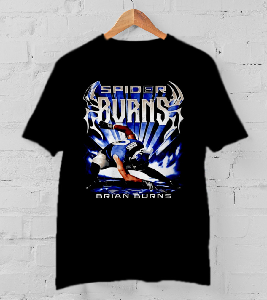 Spider Burns Brian Burns Football Player Pose T-Shirt