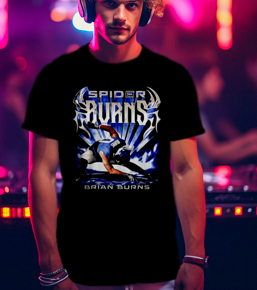 Spider Burns Brian Burns Football Player Pose T-Shirt