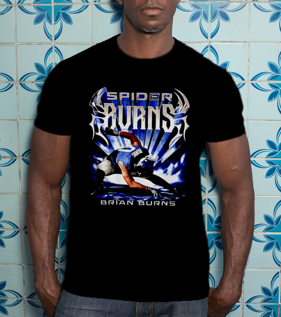 Spider Burns Brian Burns Football Player Pose T-Shirt