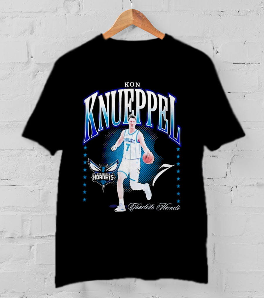Kon Knueppel Charlotte Hornets 7 Basketball Player T-Shirt