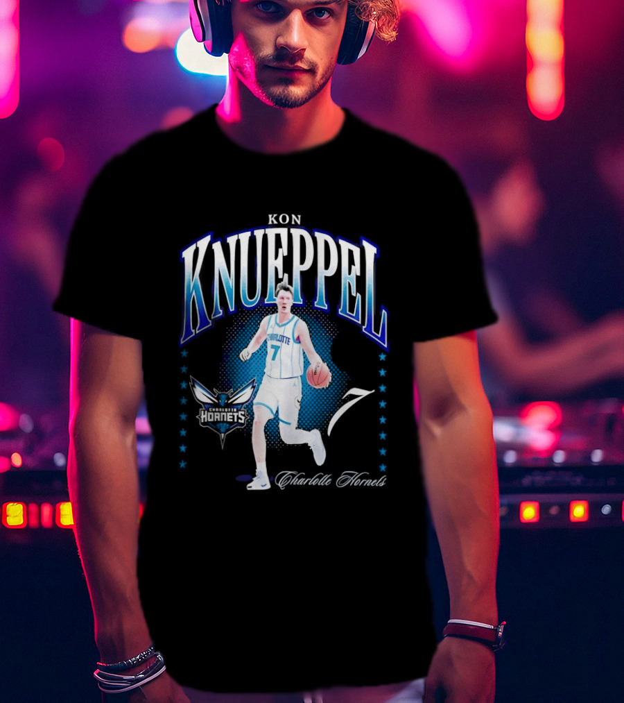 Kon Knueppel Charlotte Hornets 7 Basketball Player T-Shirt
