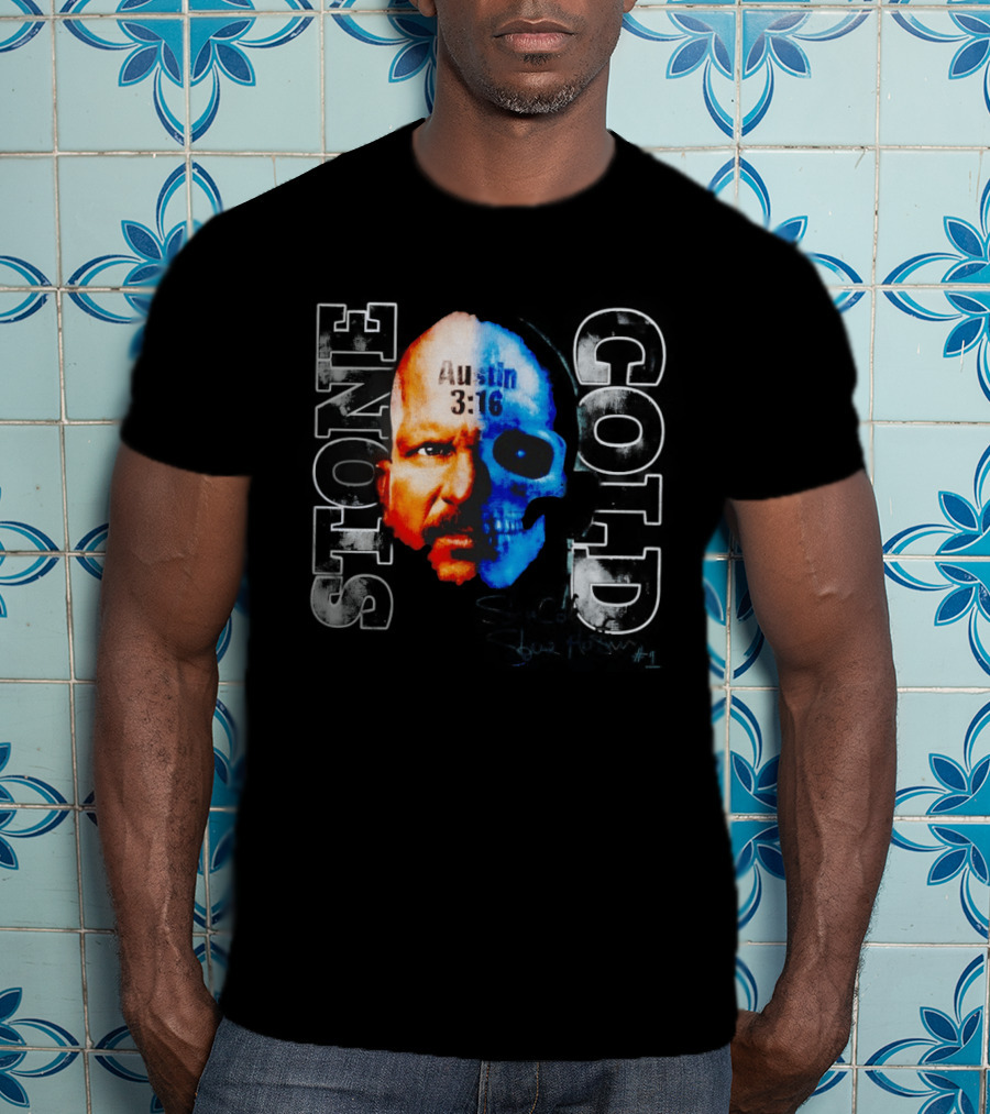 Stone Cold Steve Austin 3:16 Two Face Skull Snow Wash T-Shirt