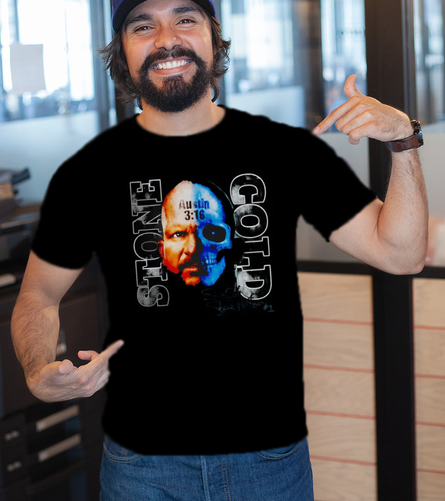 Stone Cold Steve Austin 3:16 Two Face Skull Snow Wash T-Shirt