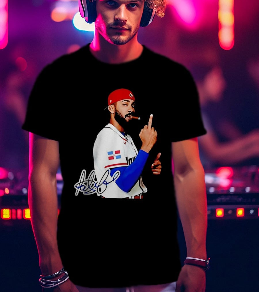 Fernando Tatis Jr San Diego Padres Smoking Middle Finger Dominican Jersey T-Shirt
